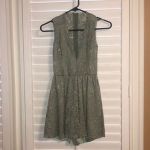 Charlotte russe lace green romper